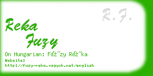 reka fuzy business card